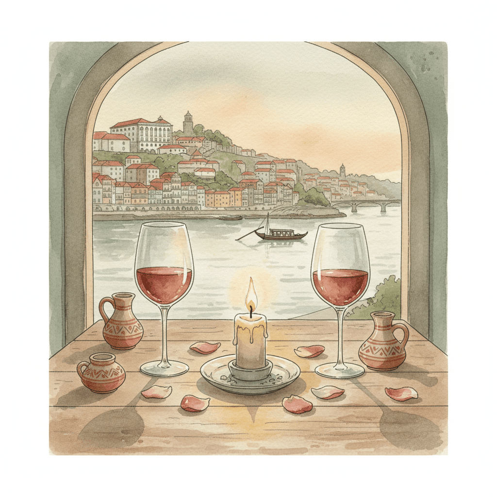 Jantar à luz de velas em Porto